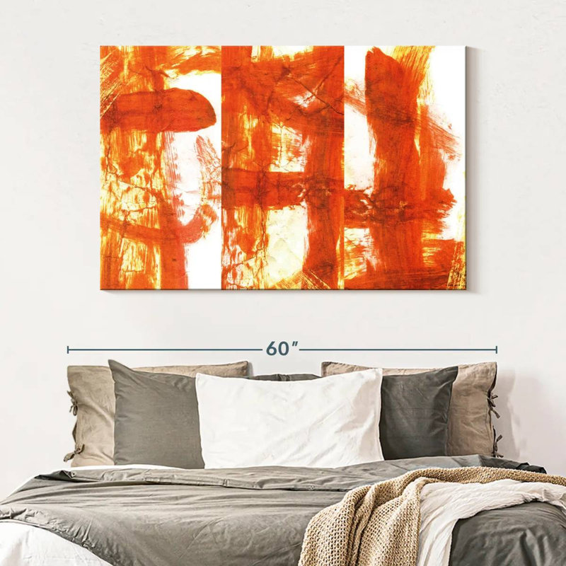 Orange Abstract Canvas Print, 34" H x 51" W x 1.25" D