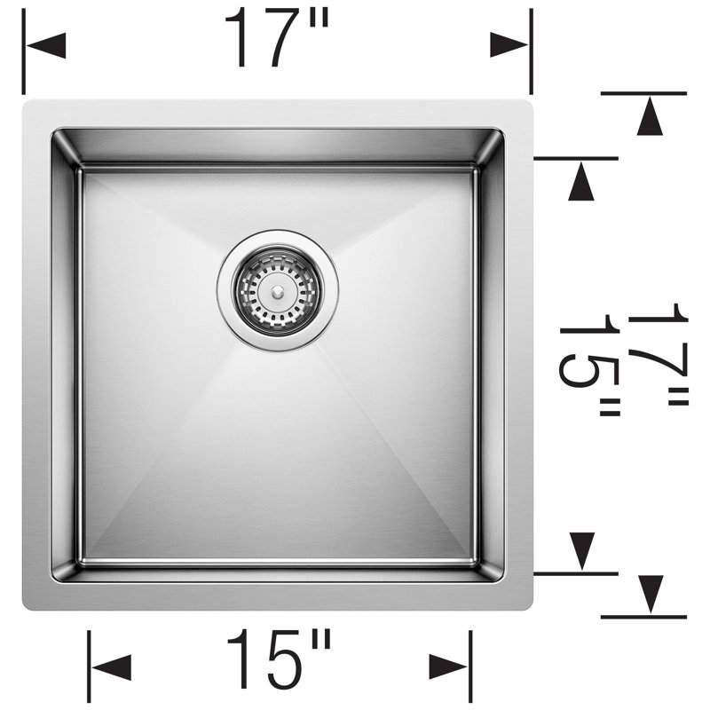 Precision R10 17" Undermount Stainless Steel Bar Sink