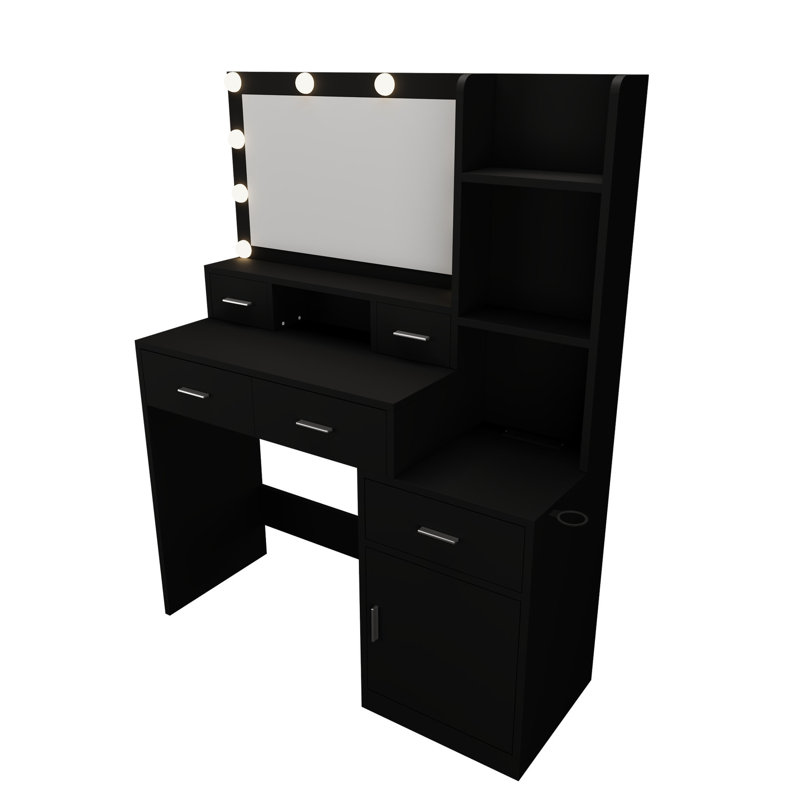 10 - Coiffeuse pour meuble-lavabo et verre moderne