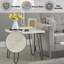 Table de bout Telestis, plateau en marbre blanc et finition noire-1770410309