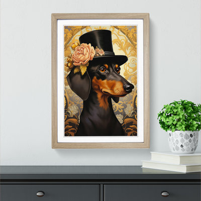 Dachshund Nouveau No.2 - Framed Print