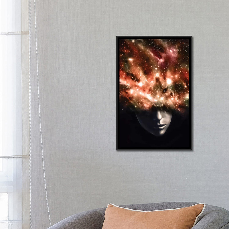 « everything i see i », impression sur toile, H 26 po x l 18 po x P 1,5 po, Toile avec cadre noir, Pas de tapis