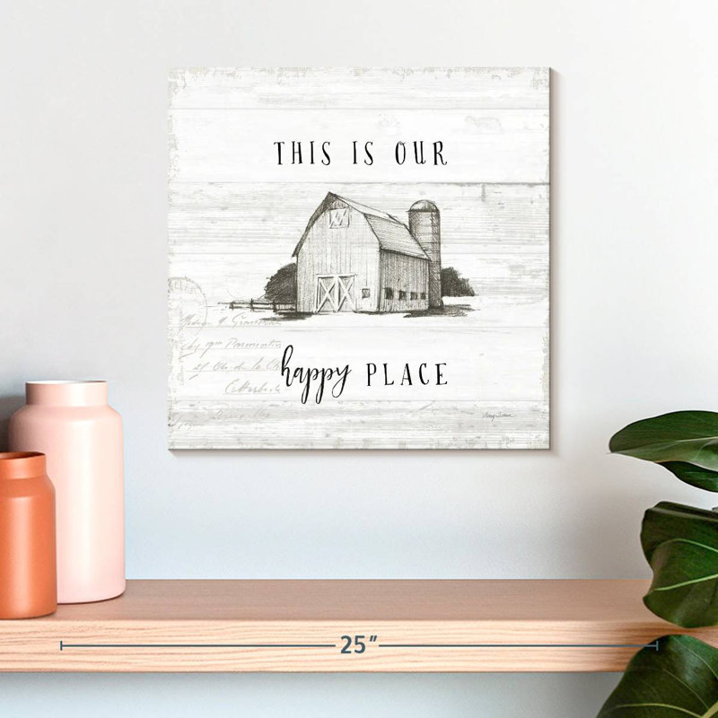 Plaque murale Khylige Farm Life I Shiplap, H 16 po x l 16 po
