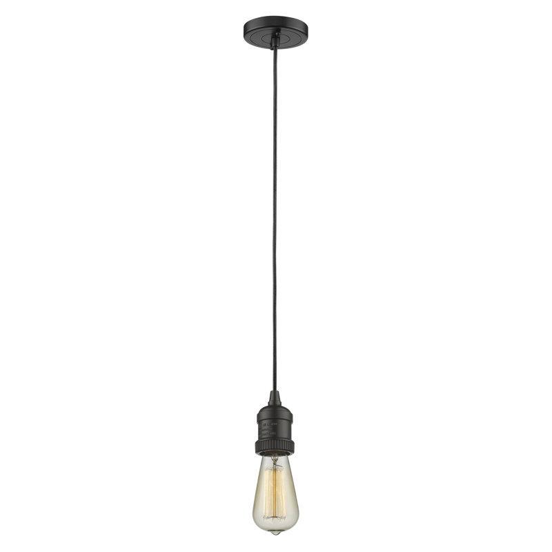 Luminaire suspendu simple à 1 lumière, Bronze frotté à l'huile