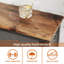 Console Rustic Brown - Table d'entrée étroite avec station de charge et tiroirs de rangement