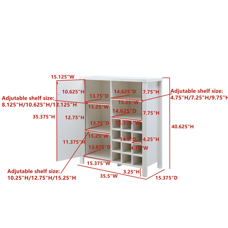 InRoom Designs 36'' Bar Cabinet | Wayfair