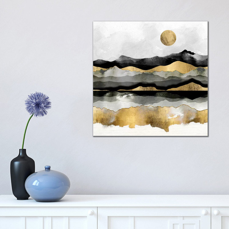 Golden Spring Moon - Graphic Art Print, Wrapped Canvas, No Matte, 18" H x 18" W x 1.5" D