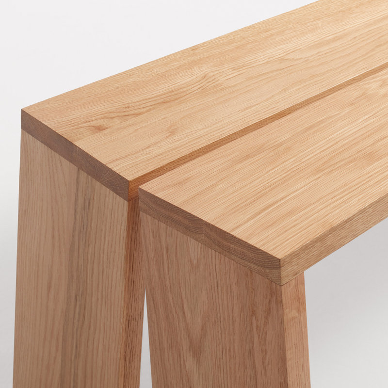 Amicable Solid Wood Dining Bench, 17.5" H x 60" W  x 17.1" D, White Oak