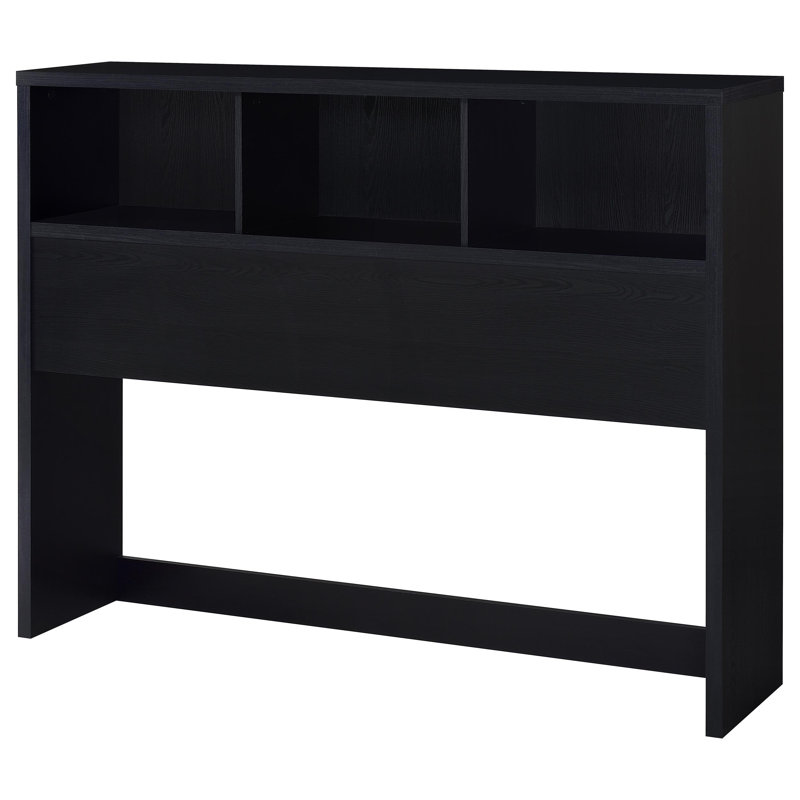 Chatmon 49-Inch Queen Bookcase Headboard Black, Black