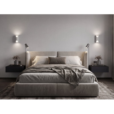Custer Floating Nightstands Set of 2 - Wall Mounted Bedside Tables for Bedroom