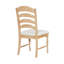 Chaises de salle à manger rembourrées 4 pièces avec dossier dentelé et cadre rétro en bois naturel TopMAX