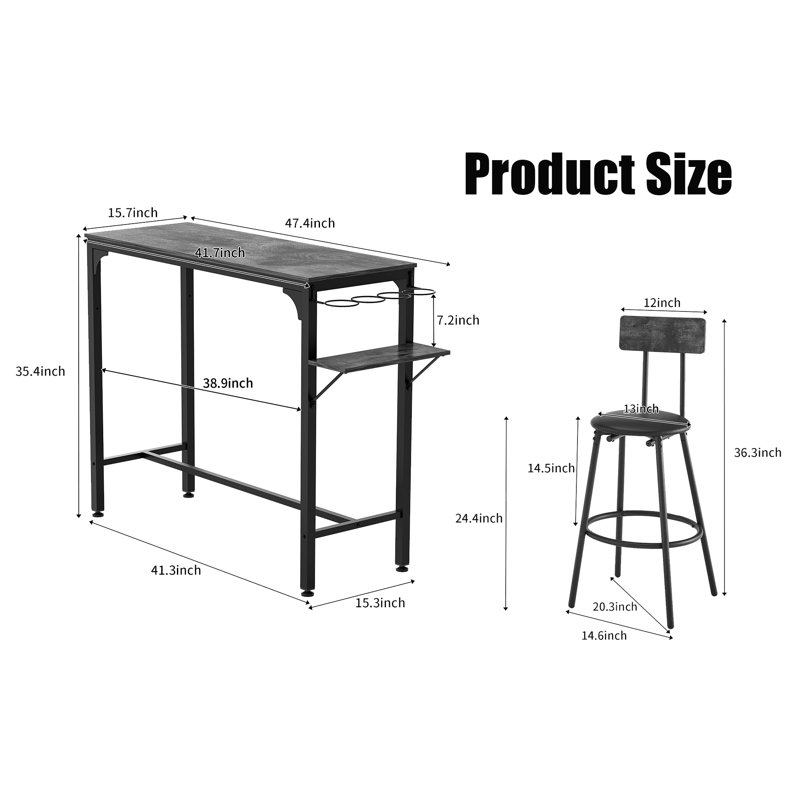 Khylee 2 - Person Four Leg Dining Set