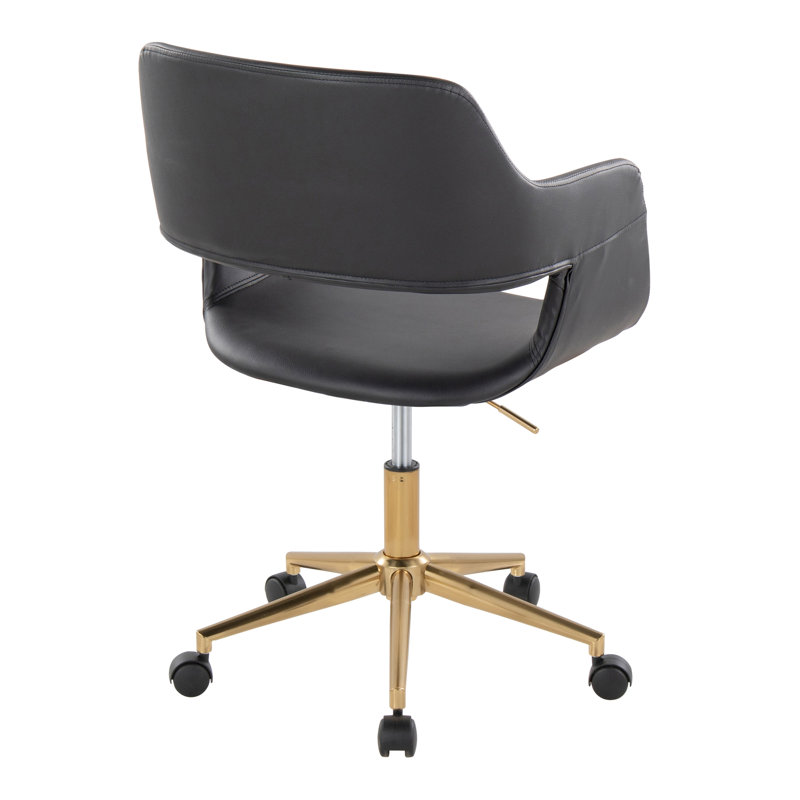 Chaise de bureau Shai, Noir, Noir, noir, noir, noir