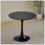 Petite table de salle à manger ronde noire 31,5 po en tulipe avec table à piédestal moderne pour petit espace salle à manger 2 à 4 personnes