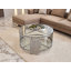 Table basse en verre avec tablette