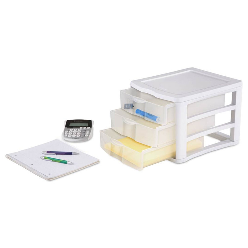 Portable 3 Drawer Storage Chest