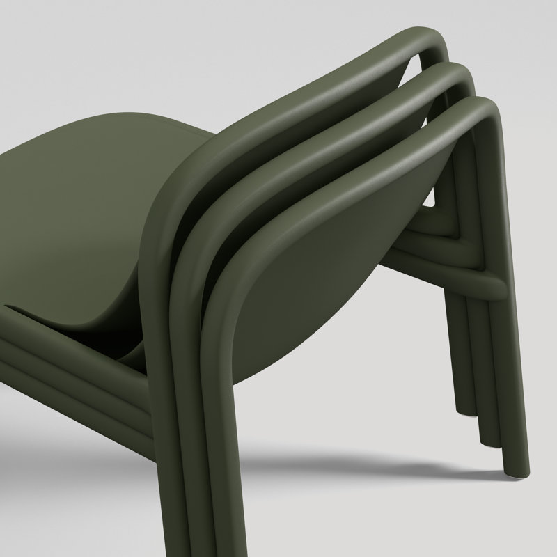 Decade Outdoor Lounge Chair, Green
