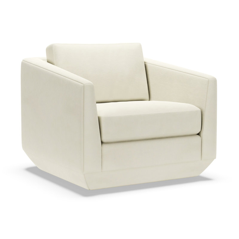 Artistica Upholstery Swivel Armchair, White/Ivory