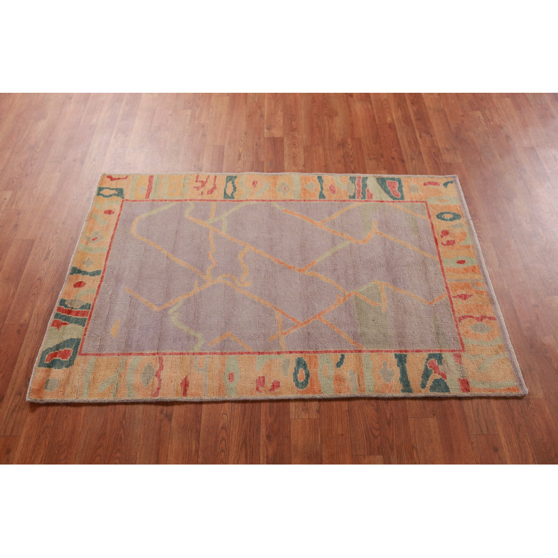Tapis en laine pastel lilas Oushak 3 x 5
