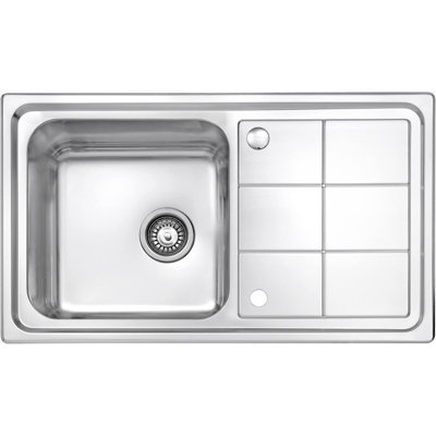 Aranita Marlow Home Co. 500 mm W Single Bowl Stainless Steel Drop-In Kitchen Sink