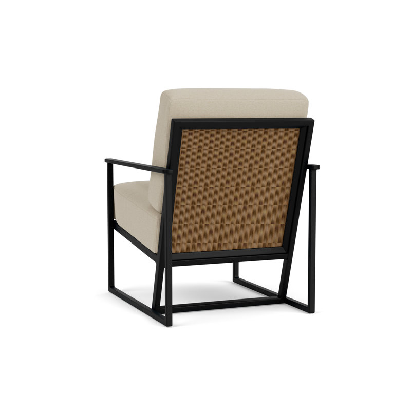 Summit Outdoor Lounge Chair, Ebony, Hickory, Rumba Straw