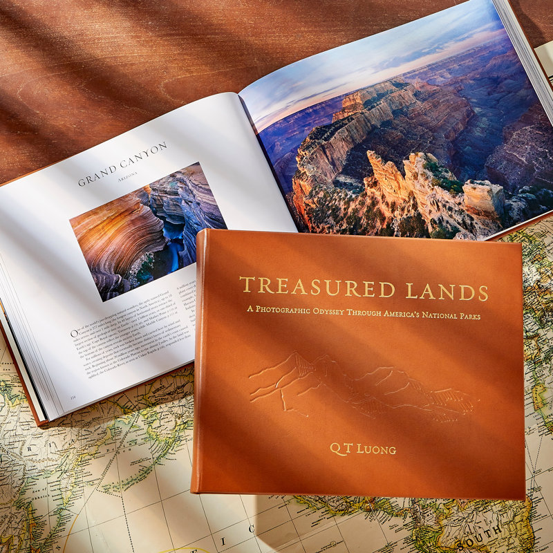 Graphic Image Treasured Lands, CoffeeTable Book, Leather, Tan