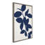 «Blue Botanical», reproduction d'art sur toile encadrée