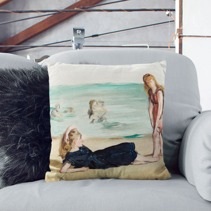 Square Cushion, 40cm H x 40cm W x 15cm D, Black