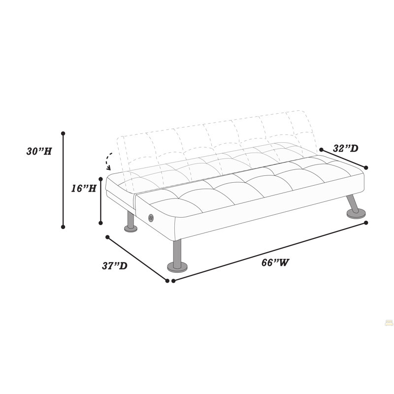 Canapé ajustable en similicuir 1pc