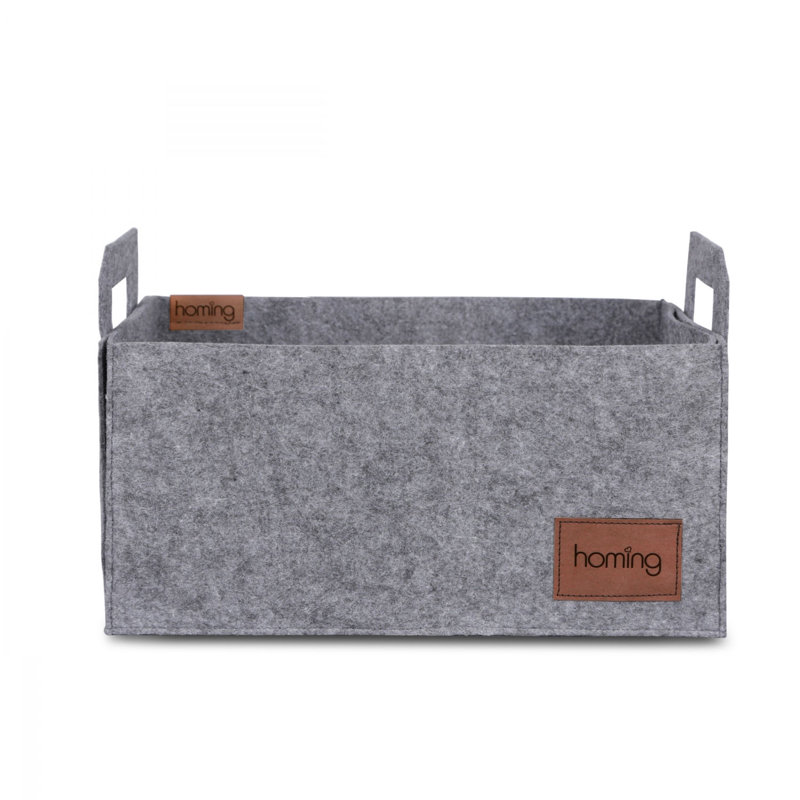 Premium Felt Storage Basket, Gray, 11.8 x 7.9 x 5.9 inches | 100% Eco-Friendly Felt Material | Ideal for Organizing Toys, Clothes, and Home Decor | Stylish and Versatile Storage Solution for Any Room