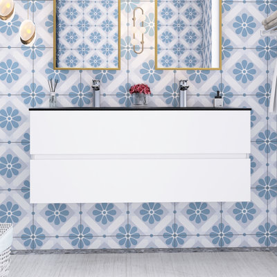 48'' Double Bathroom Vanity with Quartz Top