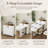 35.5-inch Space-Saving Extendable Dining Table (Features Power Outlet, Lockable Casters, and Storage; Made of MDF) – Ideal for Dining Rooms and Other Spaces