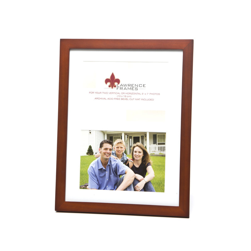 Cadre photo, 5 po x 7 po, Noyer brun mat, Simple