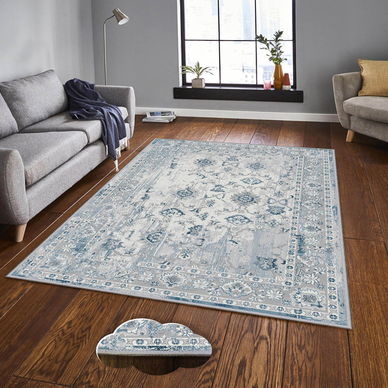 Tapis oriental en polyester tissé à la machine Mckinzie, Rectangle 3 pi 11 po x 5 pi 11 po
