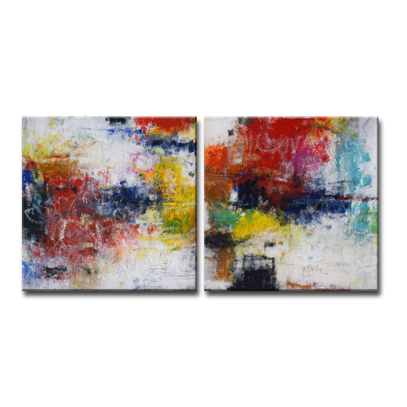 «Rejuventated I-II» par Norman Wyatt, Jr. - ensemble de 2 impressions sur toile, H 30 po x l 60 po x P 1,5 po