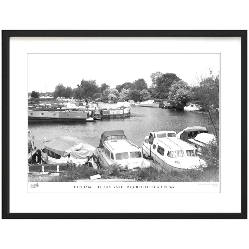 Denham, The Boatyard, Moorfield Road C1965 by Francis Frith - Single Picture Frame Print, 45cm H x 60cm W x 2.3cm D