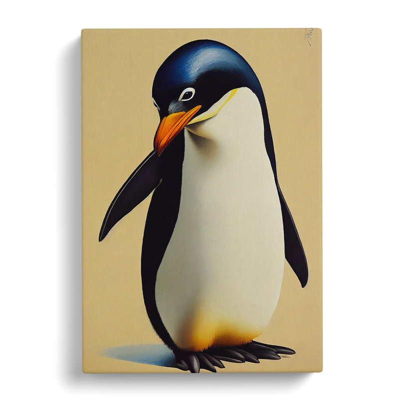 A Cute Penguin - Wrapped Canvas, 76cm H x 50cm W x 3cm D
