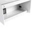 Meuble-lavabo 36 po blanc brillant avec 1/2 porte en verre gris, fonction de fermeture en douceur, contreplaqué pour l'esthétique - lavabo non inclus 2 portes modernes, meuble-lavabo, demi-porte, sans la construction
