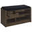 Smoked Oak Open Shelf Storage Bench-721688179