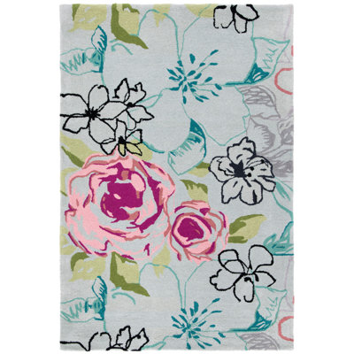 Matthews Hand Tufted Wool Floral Rug