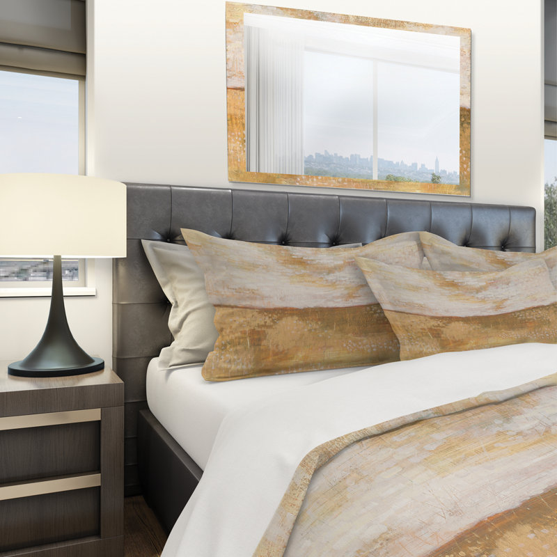 Amber Modern Horizon Abstract Microfiber Duvet Cover Set