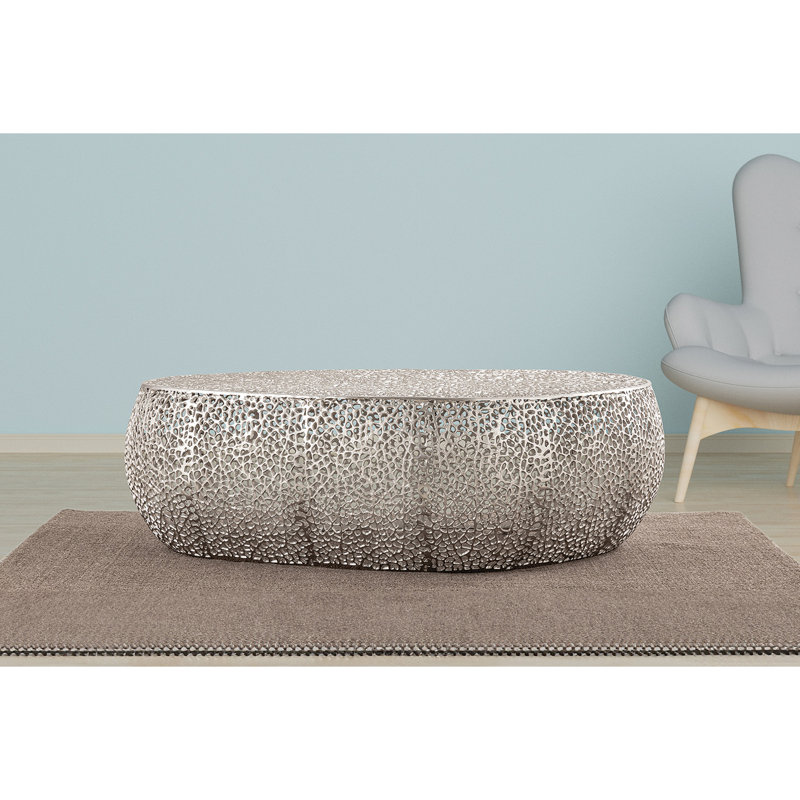 Oval Coffee Table(NJ Inventory), Silver