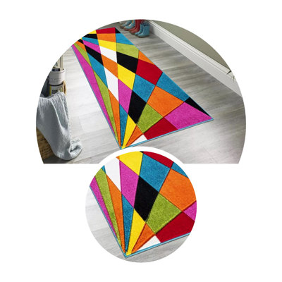 Schelte Geometric Hand Tufted Dhurrie Area Rug