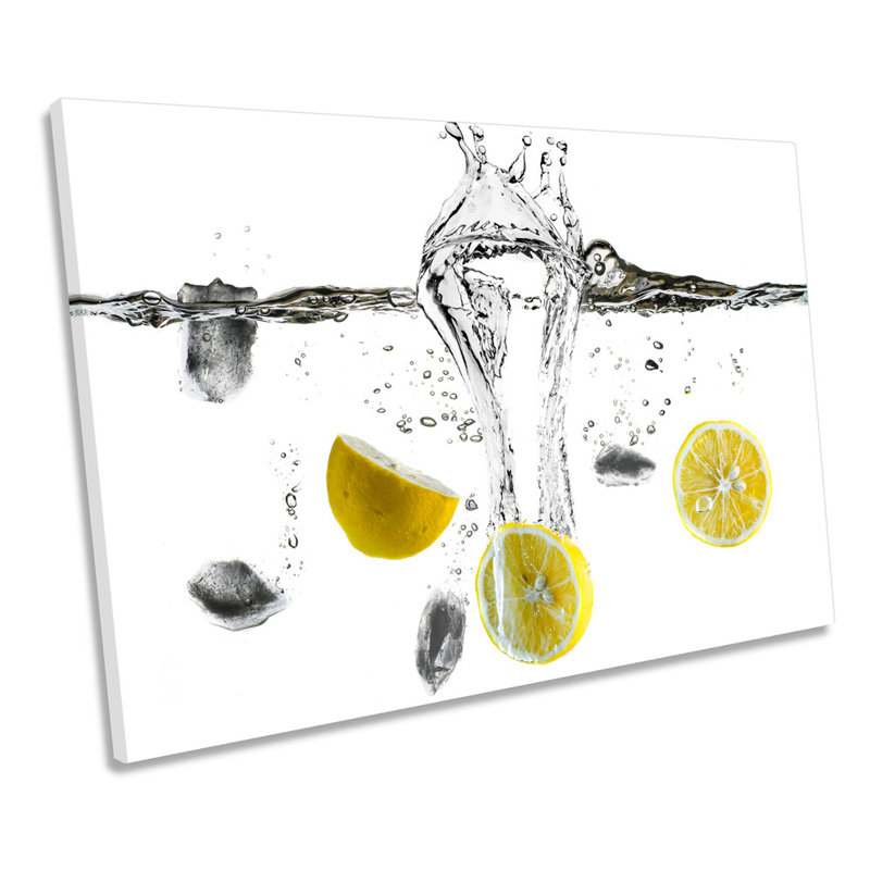 Lemon Splash Fruit Kitchen - Wrapped Canvas Print, 61cm H x 91.4cm W x 4cm D