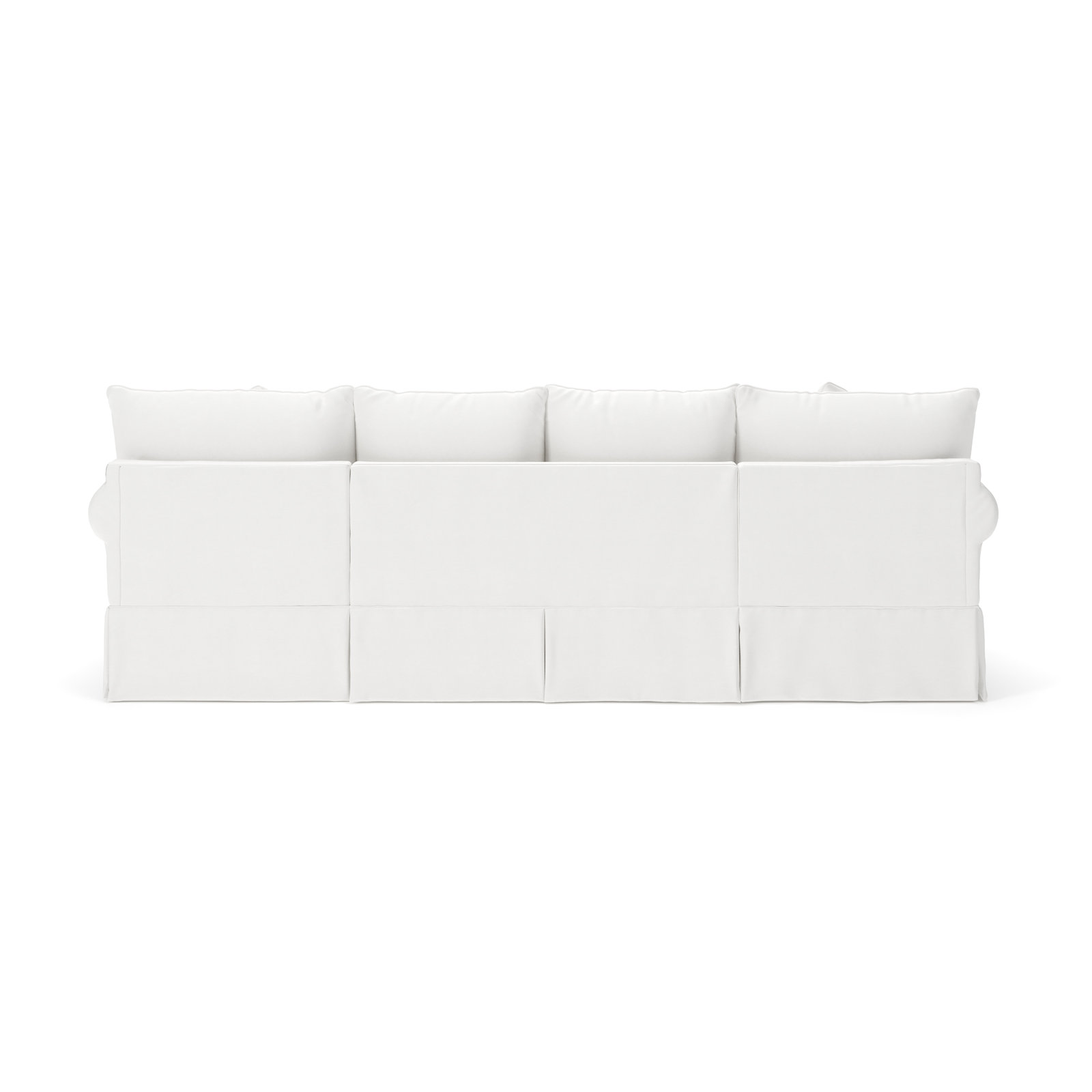 Amari Slipcovered Sectional with Sleeper Sofa, Right Hand Facing, Bayou Off White Canvas