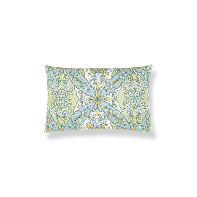 PROVENCE PILLOW, Aqua Meadow Provence, Rectangle - 22"H x 14"W