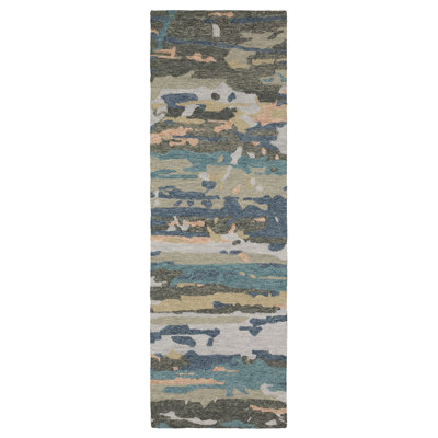 Tapis gris / bleu Renli