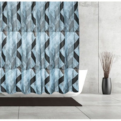 Rideau de douche simple zig zag Anguilla