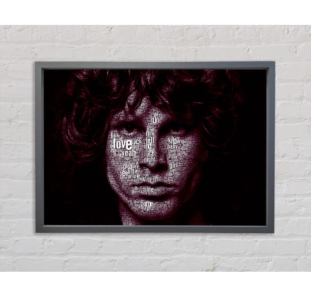 Jim Morrison Words - Einzelne Bilderrahmen Kunstdrucke auf Leinwand