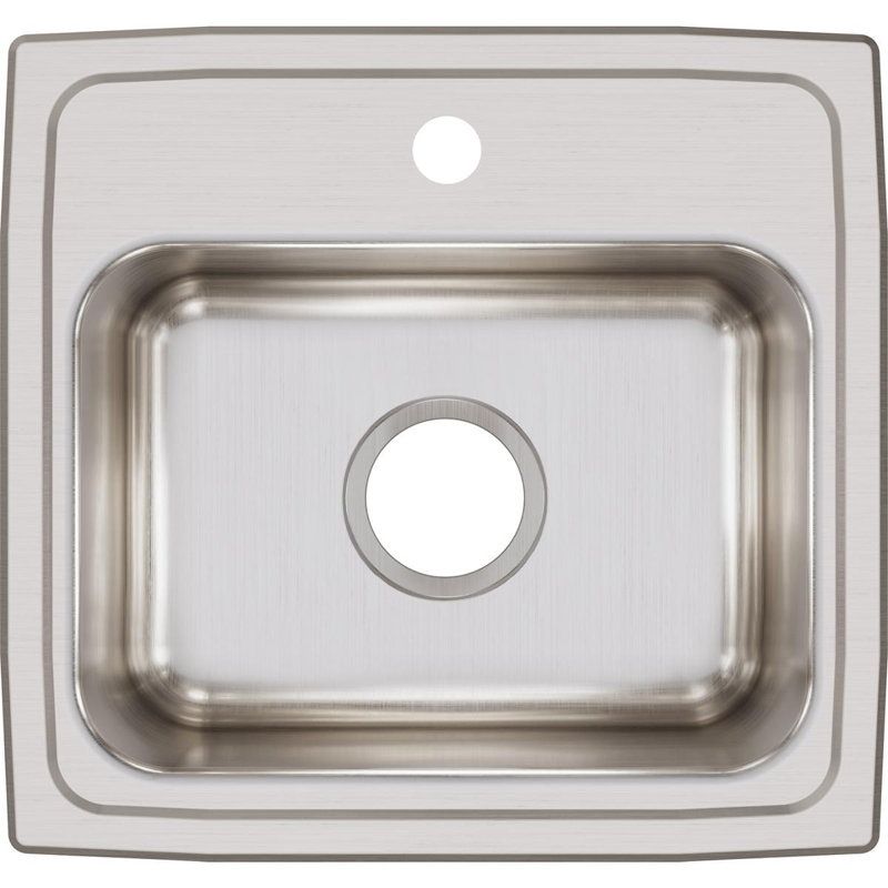 Évier de cuisine à montage sur plan Lustertone L 17 po x l 16 po, 1 trou
